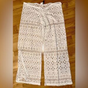 Polo by Ralph Lauren White Lace Cover Up Beach Pants